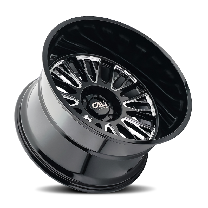 Cali Off-Road 9116 Vertex 24x14 / 6x135 BP / -76mm Offset / 87.1mm Hub Gloss Black Milled Wheel