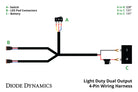 Diode Dynamics Light Duty Dual Output 3-way 4-pin Wiring Harness