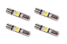 Diode Dynamics 28mm SMF1 LED Bulb Warm - White Set of 4