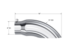 MBRP Universal Tip 5 O.D. Turn Down 4 inlet 14 length