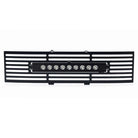 Putco 11-14 Ford F-150 - EcoBoost Bumper Grille Inserts - Black SS Bar and 10in Luminix Light Bar