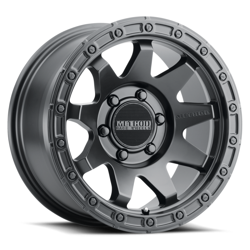 Method MR317 17x9 -12mm Offset 6x5.5 106.25mm CB Matte Black Wheel