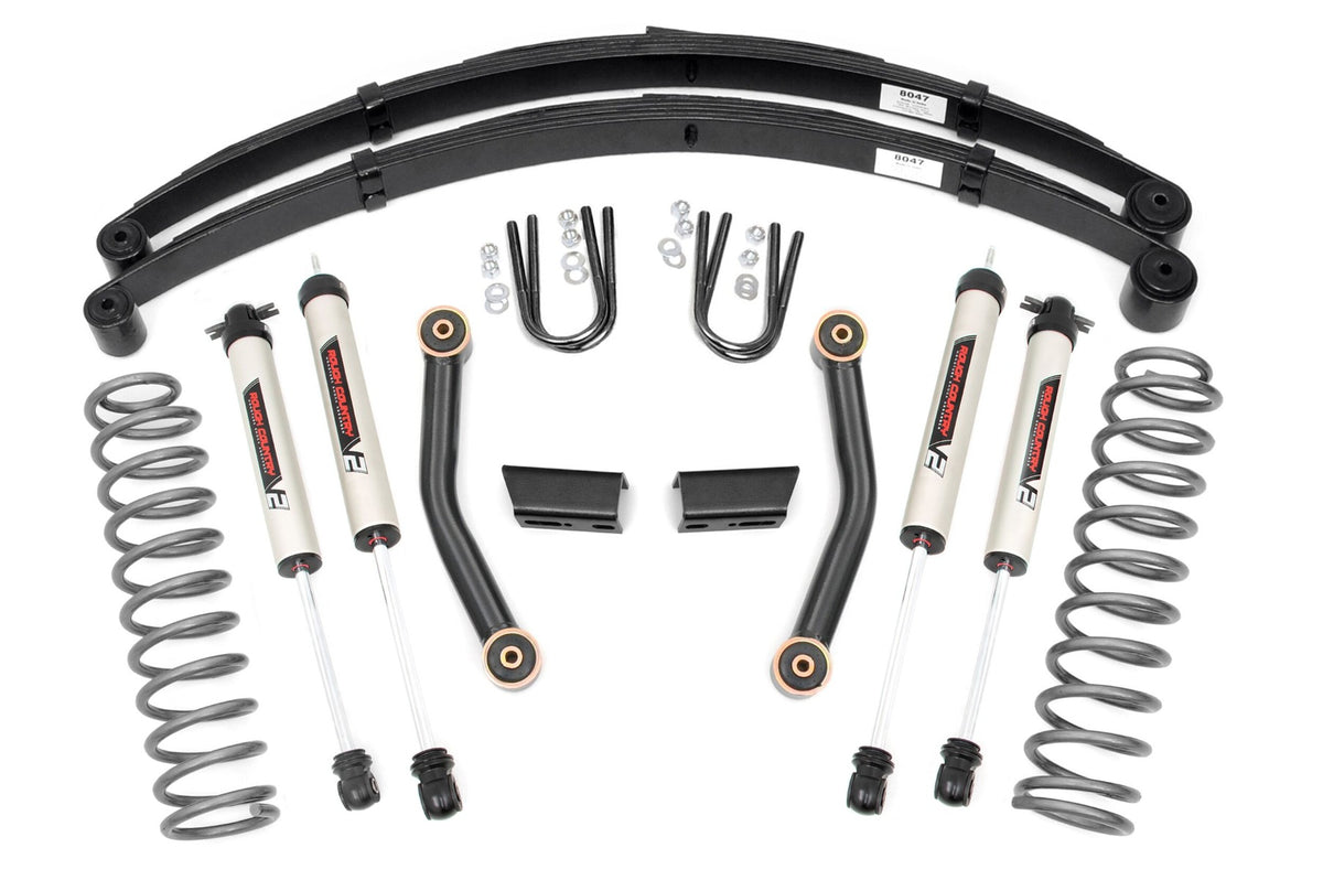 Rough Country  3 Inch Lift Kit | Series II | RR Springs | V2 | Jeep Cherokee XJ (84-01)
