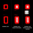 ANZO 19-21 Chevy Silverado Work Truck Full LED Taillights Chrome Housing Red Lens G2(w/C light Bars)