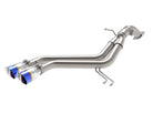 aFe Takeda 13-17 Hyundai Veloster L4-1.6L 2-1/2in 304 SS Axle-Back Exhaust w/ Blue Flame Tips
