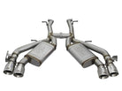 aFe MACHForce XP 3in 304 SS Axle-Back Dual Exhaust (NPP) w/ Polished Tips 16-17 Camaro SS V8-6.2L