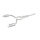 MagnaFlow Cat Back, SS, 2.5in, Street, Dual Split Polished 4.5in Tips 2015 Ford Mustang Ecoboost