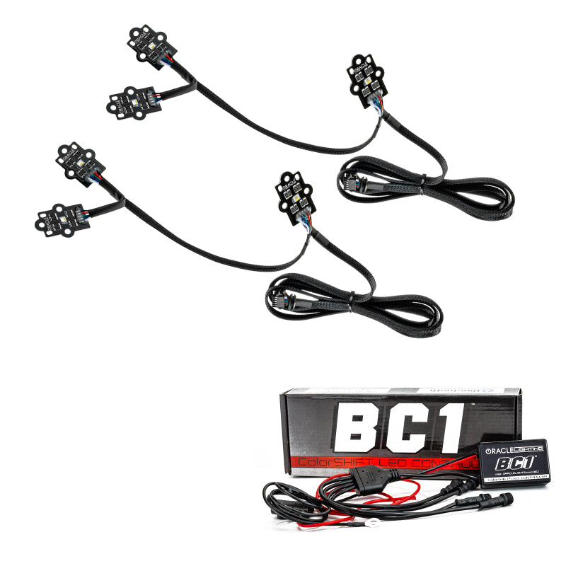 Oracle 19-21 GMC Sierra 1500 RGB+W Headlight DRL Kit - ColorSHIFT w/ BC1 Controller
