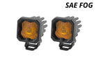 Diode Dynamics Stage Series C1 LED Pod - Yellow SAE Fog Standard ABL (Pair)