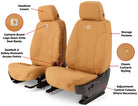Covercraft 21-24 Ford F-150 Carhartt SeatSaver Custom Front Row Seat Covers - Brown