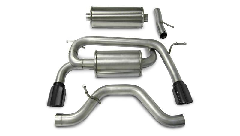 Corsa 2006-2008 Hummer H3 3in Cat-Back Dual Rear w Single 4in Black Pro-Series Tips