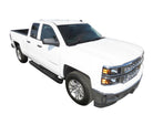 TrailFX Step Nerf Bar For Ford Trucks - With Step Pads 6 Inch Oval Bent Powder Coated Black Steel (A8225B)