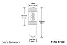 Diode Dynamics 1156 XP80 LED Bulb - Red Four