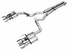 AWE 2024 Ford Mustang Dark Horse S650 RWD SwitchPath Cat-Back Exhaust w/ Quad Chrome Silver Tips