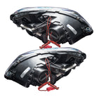 Oracle 0811 Mercedes Benz CClass PreAssembled Headlights Chrome Housing ColorSHIFT