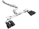 AWE Tuning MK8 Volkswagen Golf R 3in Track Edition Quad Exhaust - Diamond Black Tips