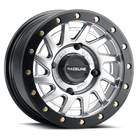 Raceline A12SB Squad 15x7in/4x156 BP/10mm Offset/132.5mm Bore - Silver & Black Ring Beadlock Wheel