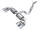 AWE Tuning MK8 Volkswagen Golf R 3in Touring Edition Quad Exhaust - Chrome Silver Tips