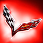 Oracle Corvette C7 Rear Illuminated Emblem - Dual Intensity - Red