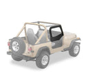 Bestop 88-95 Jeep Wrangler YJ Upper Fabric Doors (Rounded Upper Corner Black Denim)