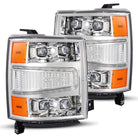 AlphaRex 04-15 Chevy 1500HD NOVA-Series LED Proj Headlights Chrome w/Activ Light/Seq Signal & SB DRL
