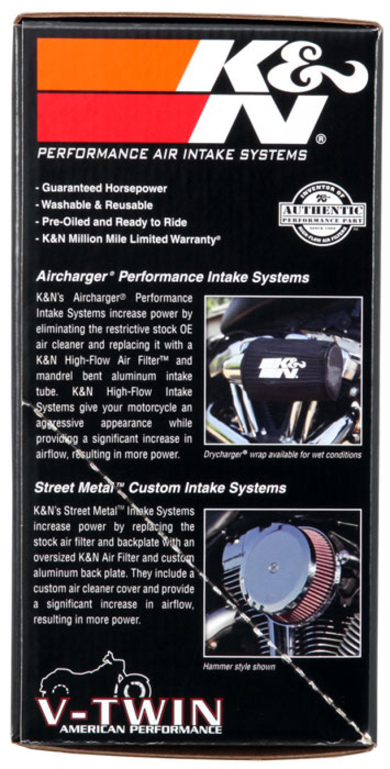 K&N 01-14 Harley-Davidson Softail DYNA Performance Intake Kit