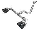 AWE Tuning MK8 Volkswagen Golf R 3in Track Edition Quad Exhaust - Diamond Black Tips