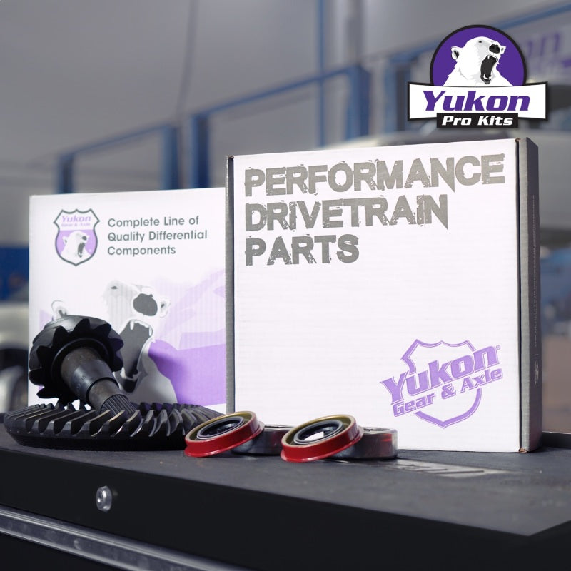 Yukon Gear 8.875in GM 12T Thick 3.73 Rear Ring & Pinion Install Kit Axle Bearings and Seals