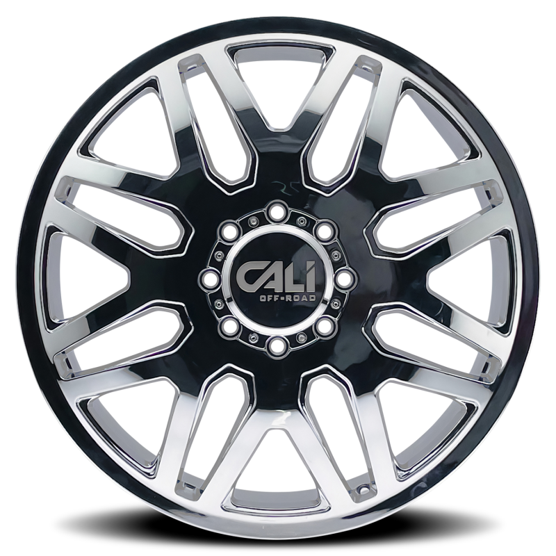 Cali Off-Road 9115D Invader Dually 22x8.25 / 8x210 BP / 115mm Offset / 154.2mm Hub Chrome Wheel