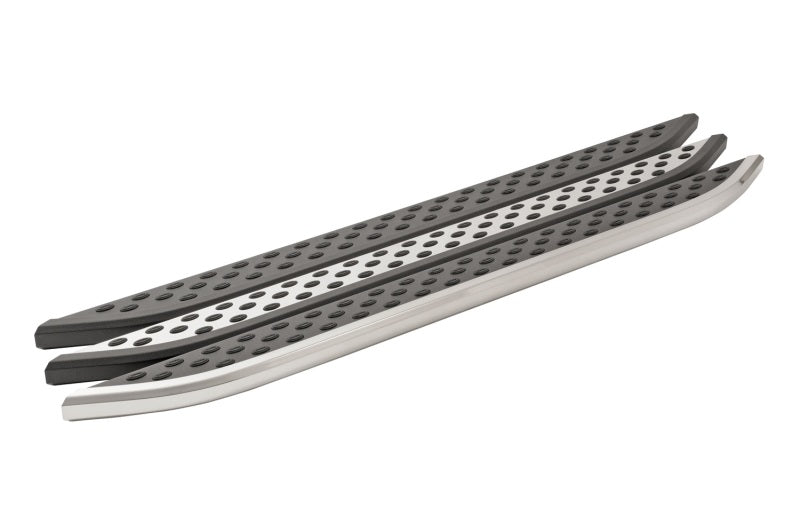 Dee Zee Universal Running Board Universal Cross Utility Vehicle NXc (Stainless Top w Blk Trim)