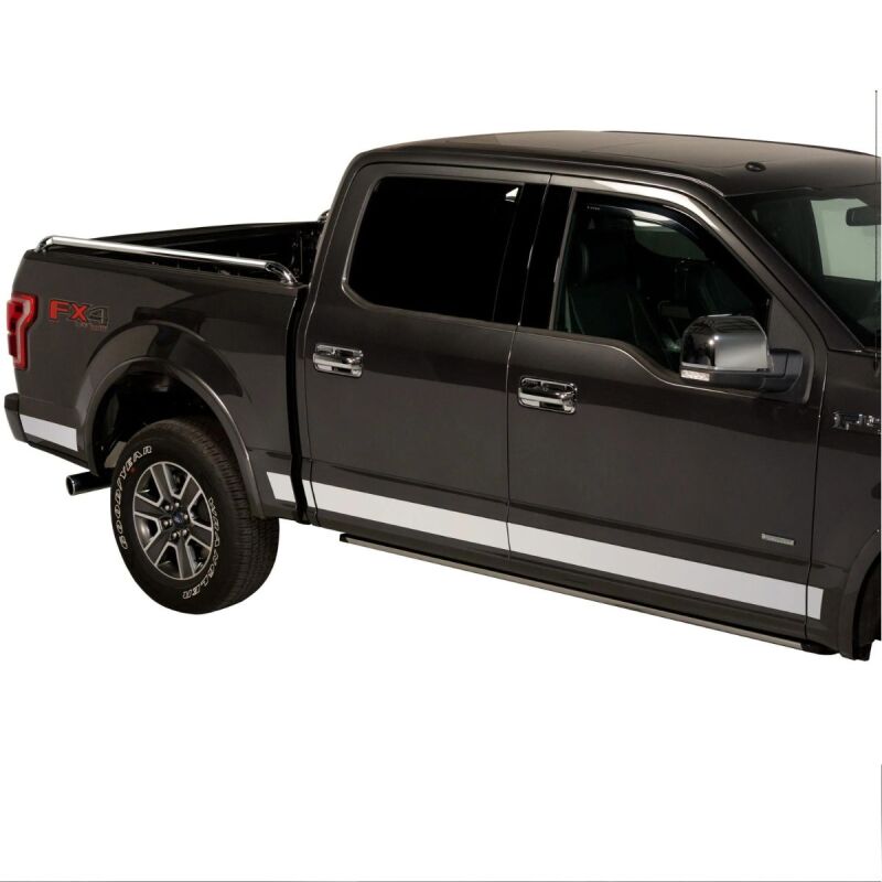 Putco 09-14 Ford F-150 Reg Cab 6.5 Short Box - 7in Wide - 10pcs Stainless Steel Rocker Panels