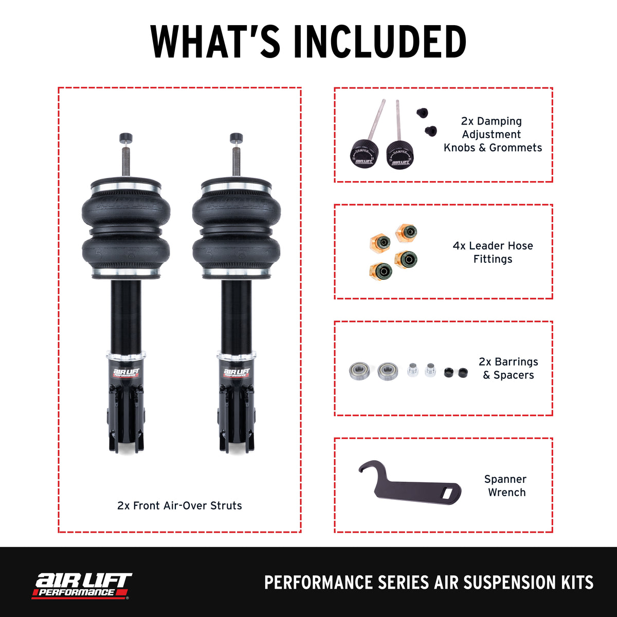Air Lift Performance 85-02 Volkswagen Golf/Jetta/Corrado/Cabrio/Passat Front Air Suspension Kit