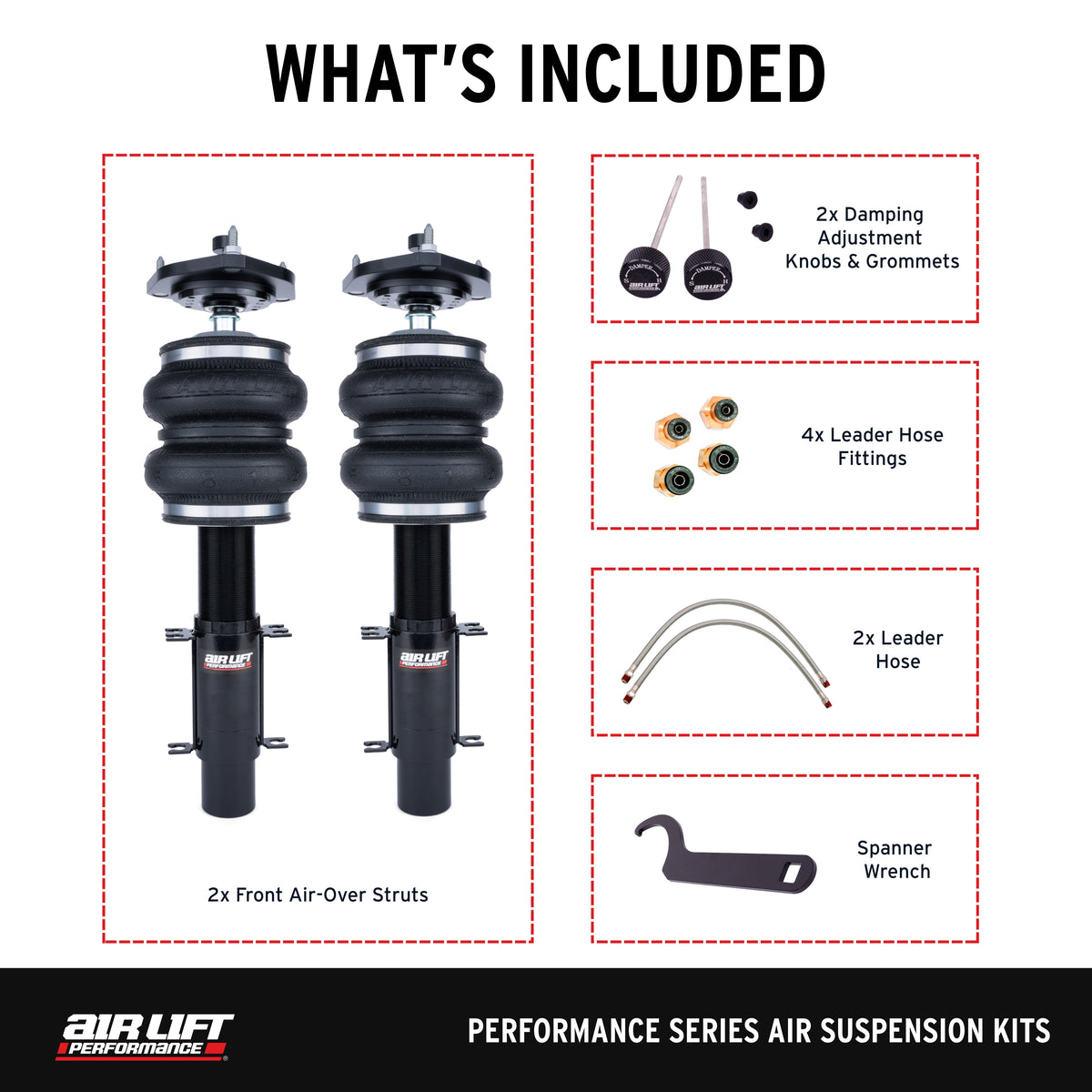 Air Lift Performance 98-10 Audi TT/Volkswagen Beetle/Golf/Jetta Front Air Suspension Kit