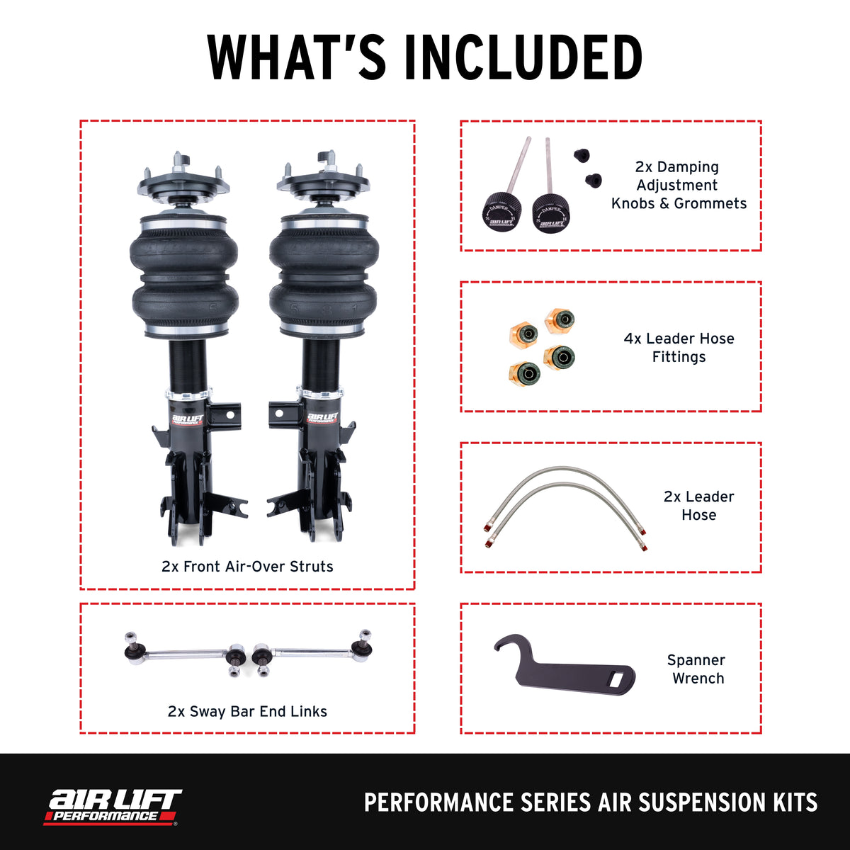 Air Lift Performance 12-15 Honda Civic Si/13-15 Acura ILX Front Air Suspension Kit