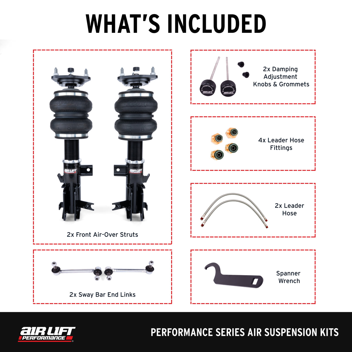 Air Lift Performance 14-15 Honda Civic Si/16-22 Acura ILX Front Air Suspension Kit