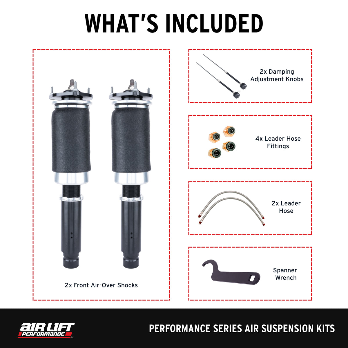 Air Lift Performance 14-24 INFINITI Q50/Q60/Q70 Front Air Suspension Kit