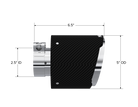 MBRP Universal Carbon Fiber Tip 2.5in ID / 5in OD Out / 6.5in Length Angle Cut Dual Wall