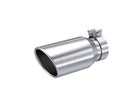 MBRP T304 Stainless Steel, 4.5inOD, 3.2i Inlet ID, 10in Length, Single Walled, Angled Cut Rolled End