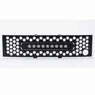Putco 11-14 Ford F-150 - EcoBoost Bumper Grille Inserts - Black SS Punch w/ 10in Luminix Light Bar