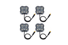 Diode Dynamics Stage Series SXS Rock Light Installer Kit - RGBW M8 w/Controller (4-pack)