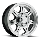Raceline 870 Element 15x5in / 5x114.3 BP / -0.125mm Offset / 3.19mm Bore - Black & Machined Wheel