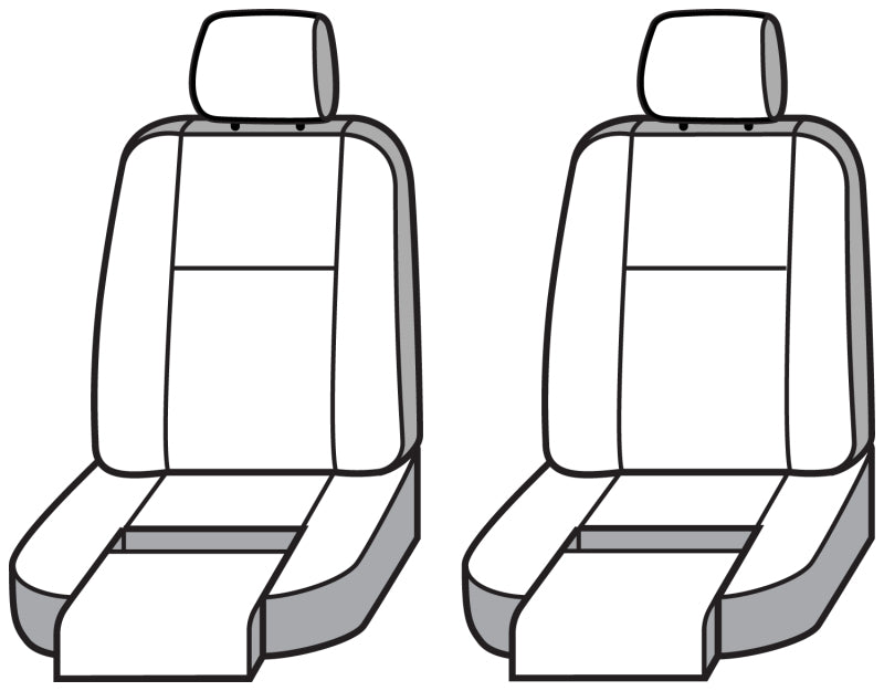 Covercraft 21-2024 Jeep Grand Endura PrecisionFit Custom Front Row Seat Covers - Charcoal/Silver