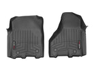WeatherTech 2012+ Dodge Ram 2500/3500 (Vinyl Floor/Auto Trans/Crew Cab) Front FloorLiners - Black