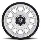 ICON Alloys Rancho 20x9 / 5x5 / -12mm / 4.5in BS Silver Machined w/ Gloss Black Lip Wheel