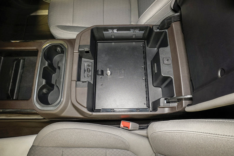 Tuffy Console Safe W/ Keyed Lock For Chevrolet Silverado And Gmc Sierra W/ Flow Thru Console