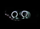 ANZO 2008-2015 Mitsubishi Lancer Projector Headlights w/ Halo Black (CCFL)
