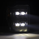 AlphaRex 08-10 Ford F250-550 NOVA-Series LED Projector Headlights Alpha-Blk w/Activ Light/Seq Signal