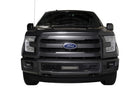 Putco 15-17 Ford F-150 - SS Black Punch Design w/ 10in Luminix Light bar Bumper Grille Inserts
