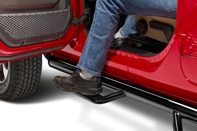 N-Fab Nerf Step 2018 Jeep Wrangler JL 2 Door - Gloss Black - W2W - 3in