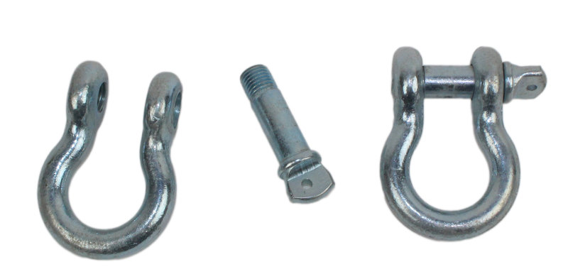 Fishbone Offroad D Ring 3/4In Zinc 2 Piece Set